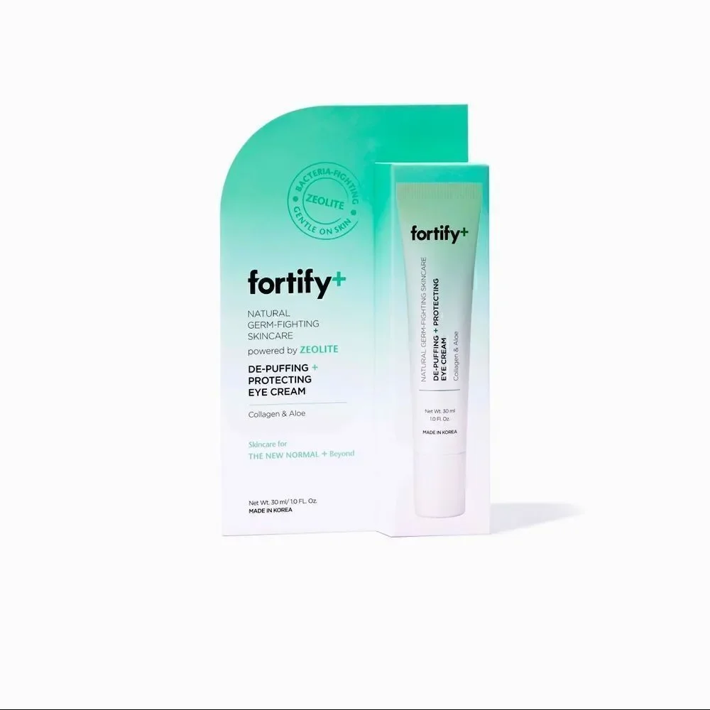 Fortify+ DE-PUFFING & PROTECTING EYE CREAM natural germ flighting skincare NEW
